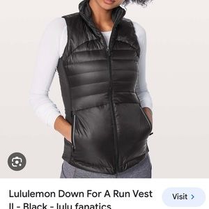 Women Lululemon down for a run vest